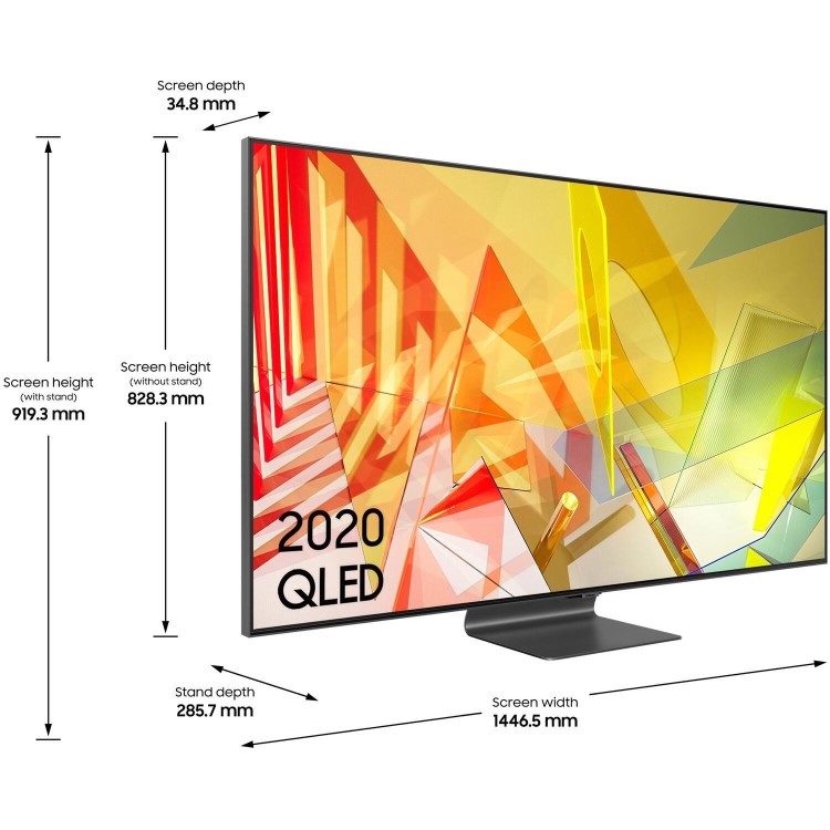 GRADE A2 - Samsung QE65Q95TATXXU 65" 4K Ultra HD HDR Smart QLED TV with Bixby Alexa and Google Assistant
