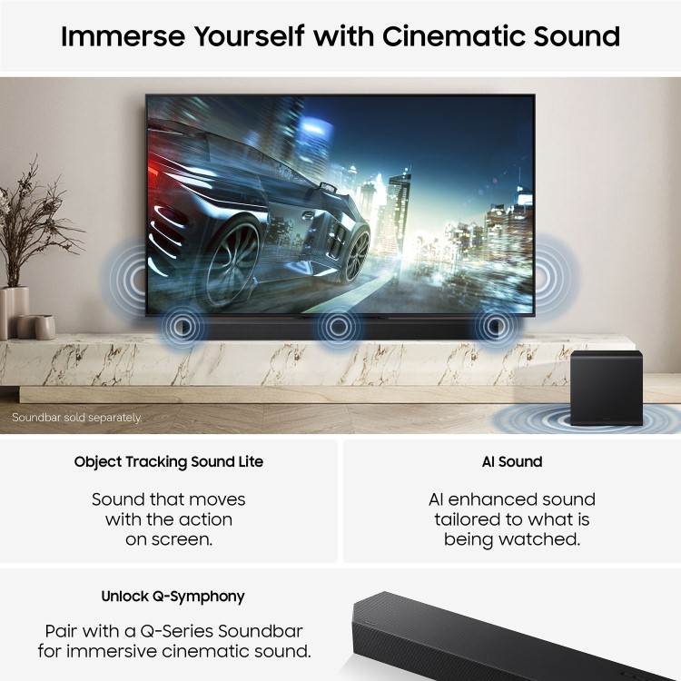Samsung QE65QN73HAUXXU 65" Neo QLED 4K Ultra HD Smart TV with Tizen OS Quantum Mini LED AI 4K Upscaling Gaming Hub HDR & Immersive Smart Entertainment TV