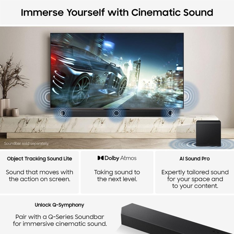 Samsung QE75QN80HAUXXU 75" Neo QLED 4K Ultra HD Smart TV with Tizen OS  Mini LED HDR Gaming TV Dolby Atmos & AI Smart Features