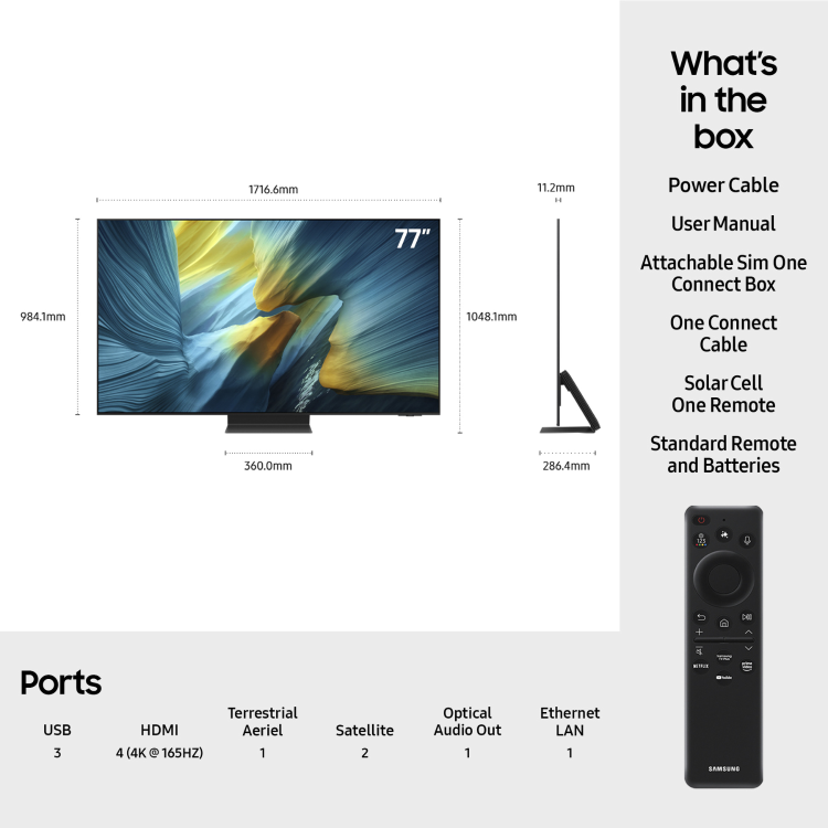 Samsung S95F 77 inch 4K Ultra HD Smart TV
