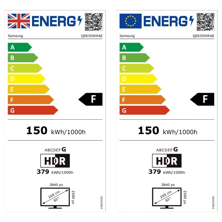 Samsung QE83S90FAEXXU 83" OLED – 4K Ultra HD HDR Smart TV with Tizen OS