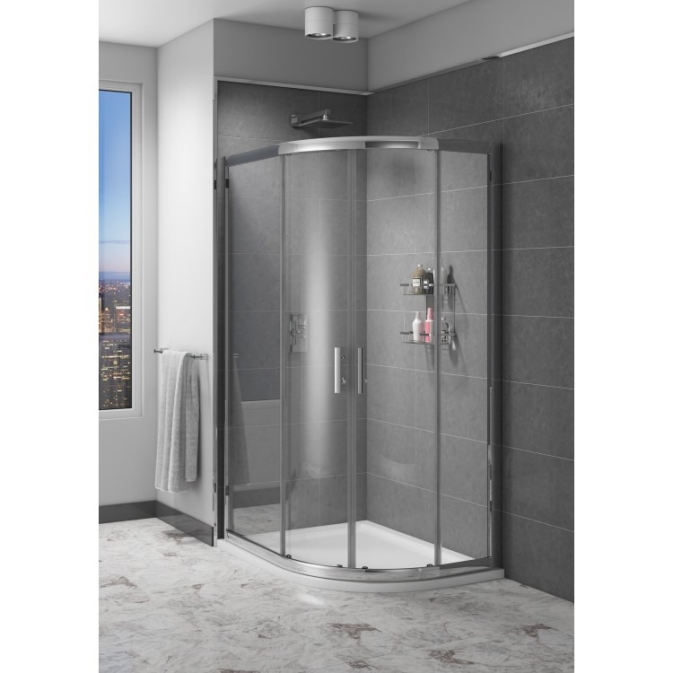 Claritas 6mm Glass Quadrant Shower Screen Enclosure - 900 x 760mm