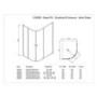 Claritas 6mm Glass Quadrant Shower Screen Enclosure - 900 x 760mm