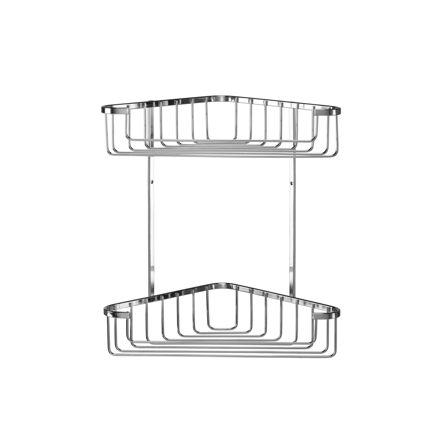 Chrome Large 2 Tier Corner Shower Caddy - Croydex