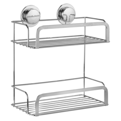 Chrome 2 Tier Suction Shower Caddy - Croydex