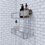 Chrome 2 Tier Suction Shower Caddy - Croydex