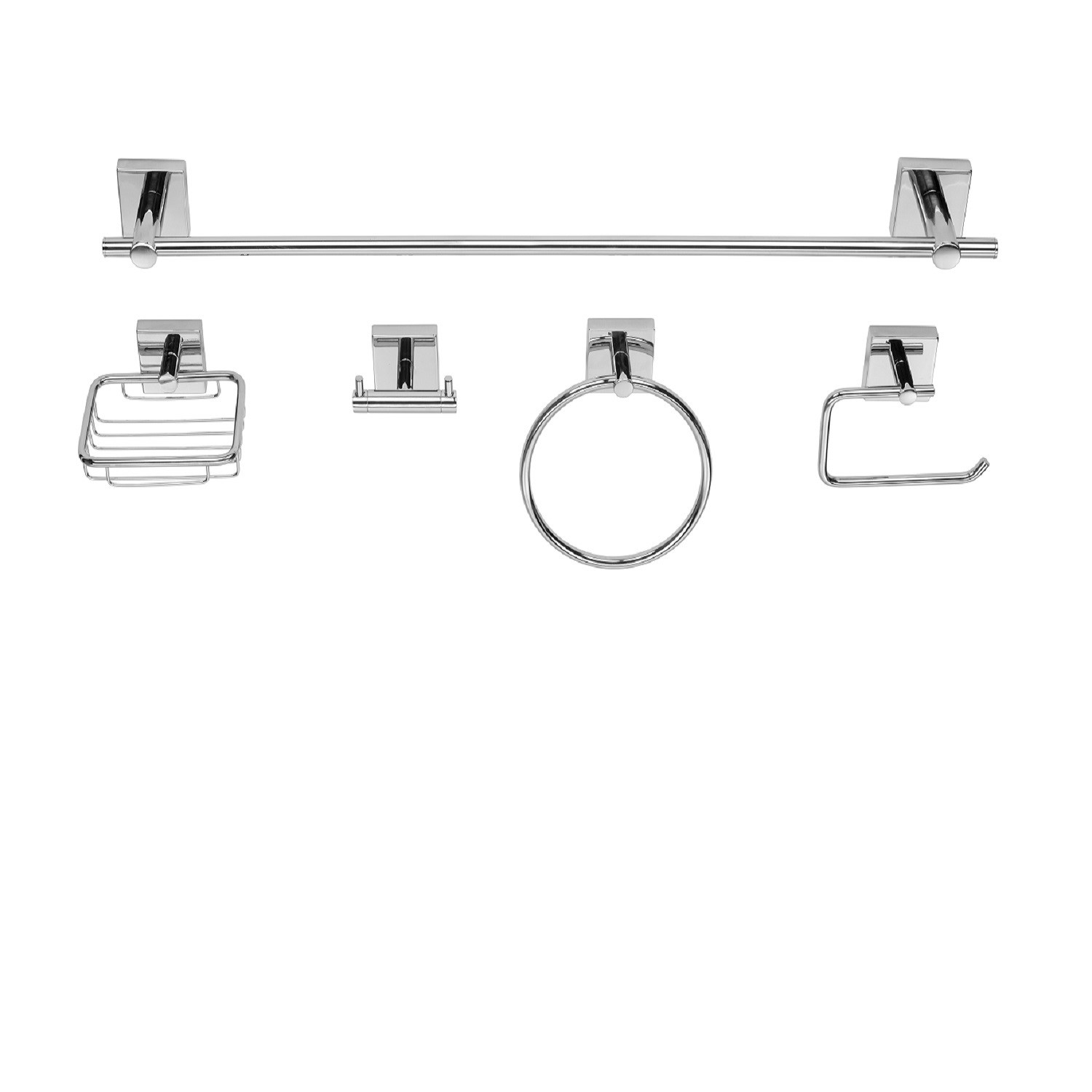 Chester Flexi-Fix 5 Piece Bathroom Accessory Set - Croydex