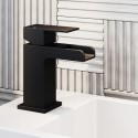 A1/QUADMBCBM GRADE A1 - Black Waterfall Cloakroom Mono Basin Mixer Tap - Quadra