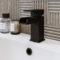 Black Waterfall Mono Basin Mixer Tap - Quadra Black Waterfall Mono Basin Mixer Tap - Quadra