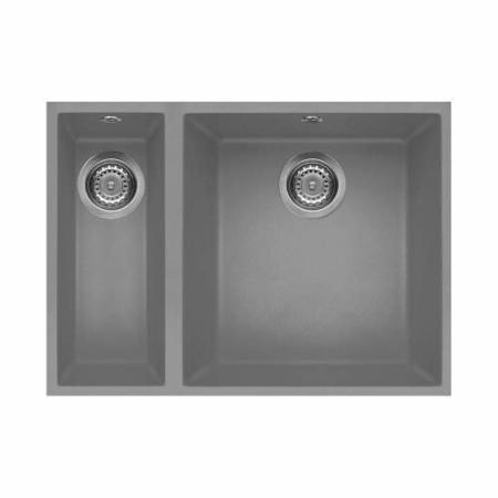 1.5 Bowl Undermount Grey Granite Kitchen Sink - Reginox Quadra