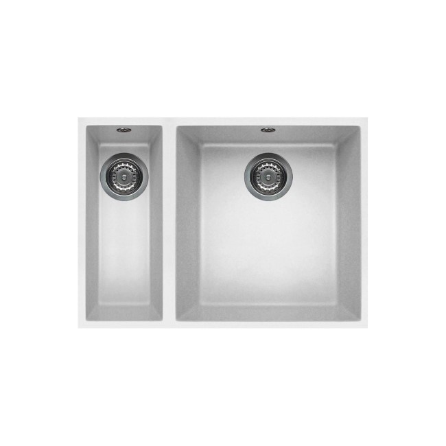 1.5 Bowl Undermount White Granite Kitchen Sink - Reginox Quadra