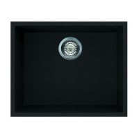 Single Bowl Large Undermount Black Granite Kitchen Sink - Reginox