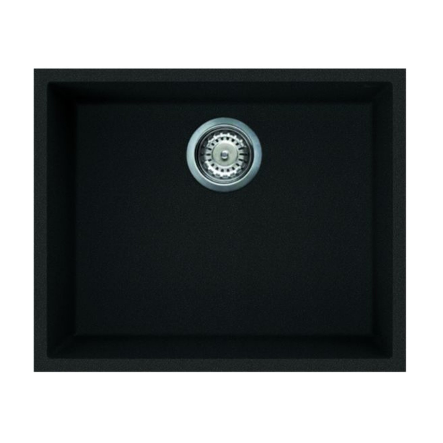 Single Bowl Large Undermount Black Granite Kitchen Sink - Reginox