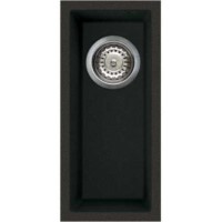 GRADE A1 - Reginox QUADRA50-B 0.5 Bowl Undermount Regi-Granite Sink Metaltek Black