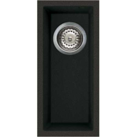GRADE A1 - Reginox QUADRA50-B 0.5 Bowl Undermount Regi-Granite Sink Metaltek Black