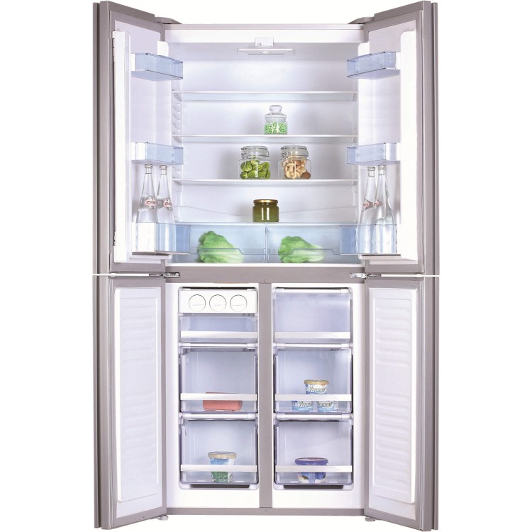 Baumatic QUATTRO.MR 4-door Fridge Freezer with Darkened Mirror Glass Doors And Steel Body