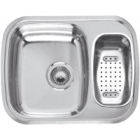 Reginox QUEEN-L-60 1.5 Bowl Integrated Stainless Steel Sink With Colander