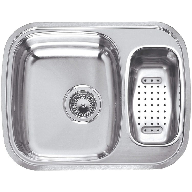 Reginox QUEEN-L-60 1.5 Bowl Integrated Stainless Steel Sink With Colander