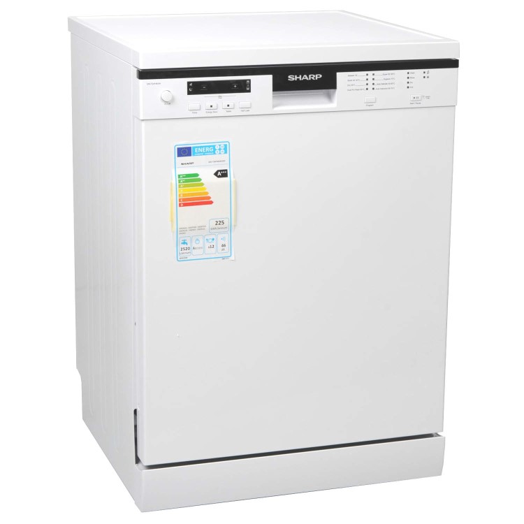 Sharp QW-T24F463W 60 12 Place Freestanding Dishwasher White