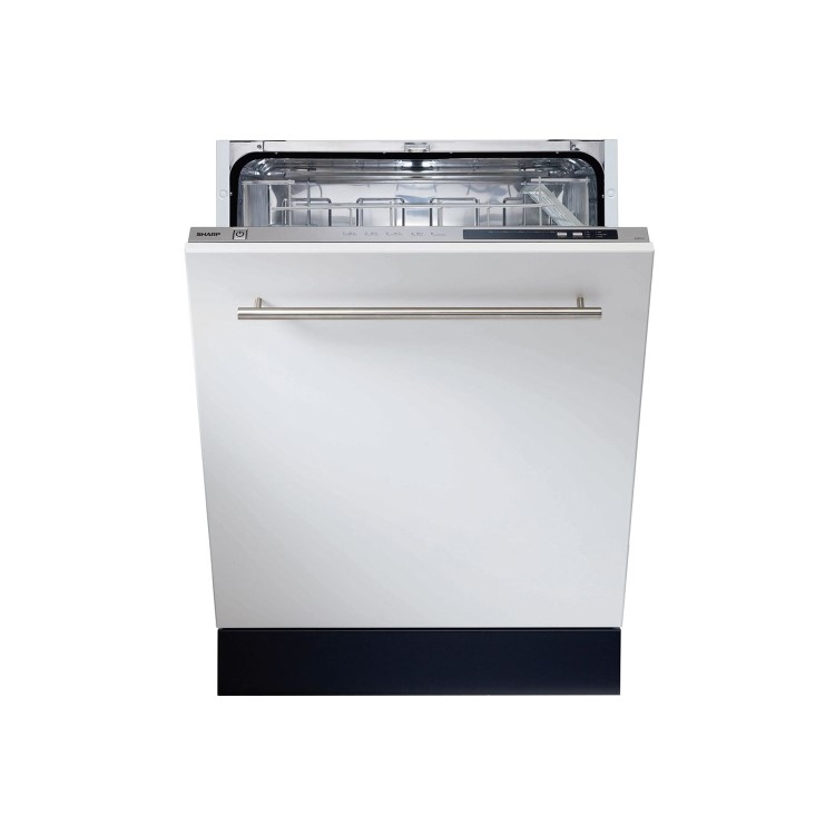 GRADE A2 - Sharp QWD492X 12 Place Fully Integrated Dishwasher