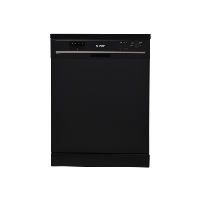 sharp QWF471B 12 Place A++ Freestanding Dishwasher - Black