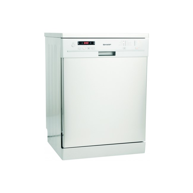 Sharp QWF471W 12 Place Freestanding Dishwasher - White