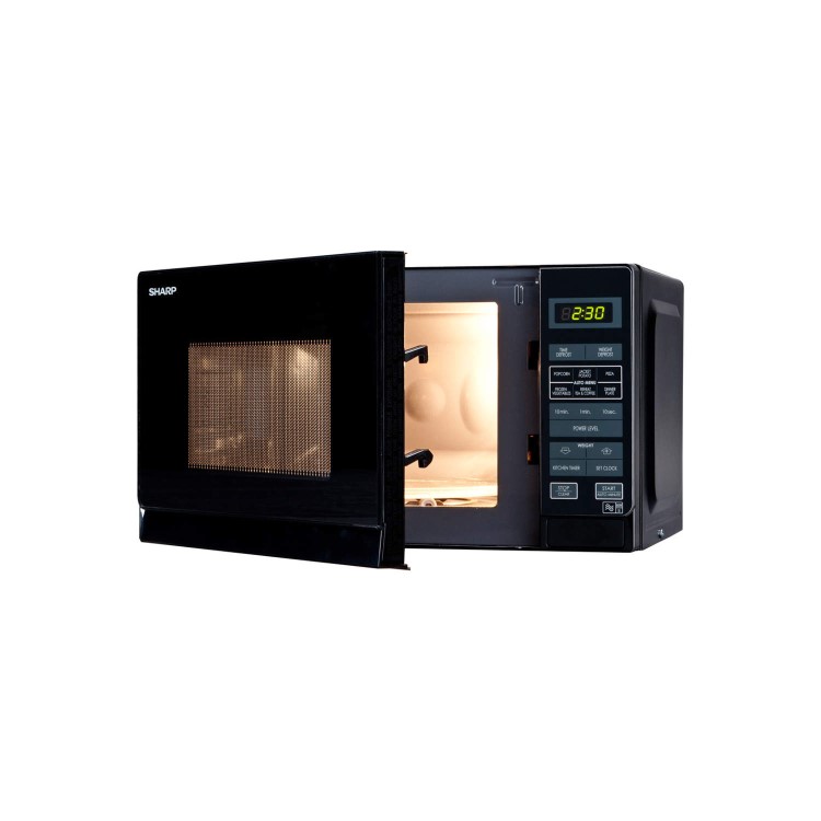 Refurbished Sharp R272KM Built In 20L 800W Microwave Black