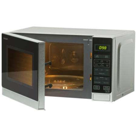 GRADE A3 - Sharp R272SLM 20L 800W Freestanding Microwave in Silver