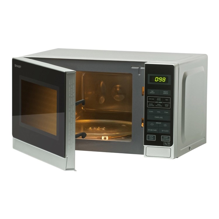 Sharp 20L Freestanding Solo Digital Microwave Oven - Silver