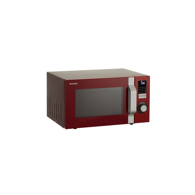 Sharp R344RDM 25L 900W Freestanding Microwave in Red