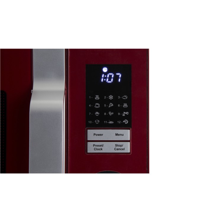 Sharp R344RDM 25L 900W Freestanding Microwave in Red