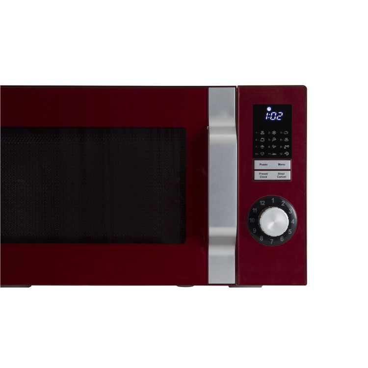 Sharp R344RDM 25L 900W Freestanding Microwave in Red