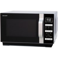 Sharp R360SLM 23L 900W Freestanding Microwave Oven With Flat Tray - Silver