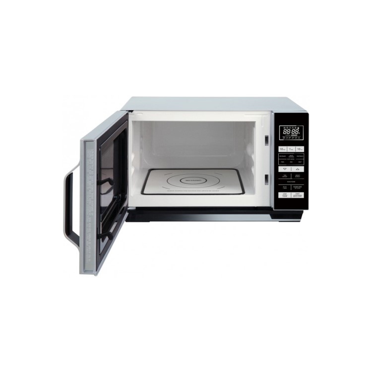 Sharp R360SLM 23L 900W Freestanding Microwave Oven With Flat Tray - Silver