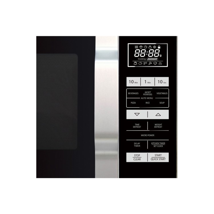 Sharp R360SLM 23L 900W Freestanding Microwave Oven With Flat Tray - Silver