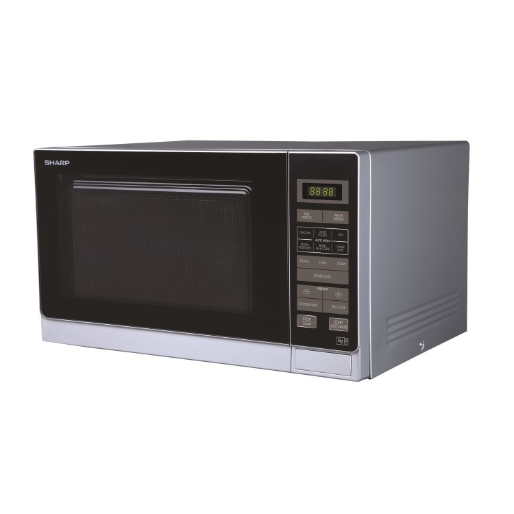 GRADE A2 - Sharp R372SLM 25L 900W Freestanding Microwave in Silver