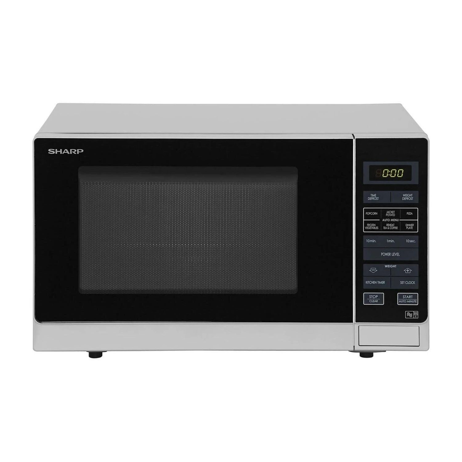 Sharp Silver 25L Freestanding Solo Digital Microwave Oven Size 51.3