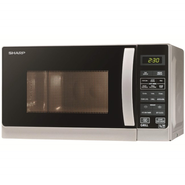 Sharp R662SLM 800W 20L Freestanding Microwave With Grill - Silver