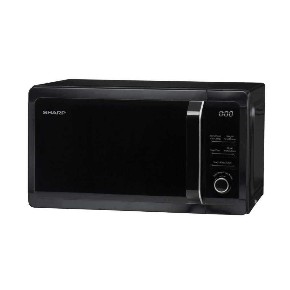 black microwave oven with grill