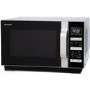 Sharp R760SLM 23L 900W Freestanding Microwave Oven With 1000W Quartz Grill And Flat Tray - Silver
