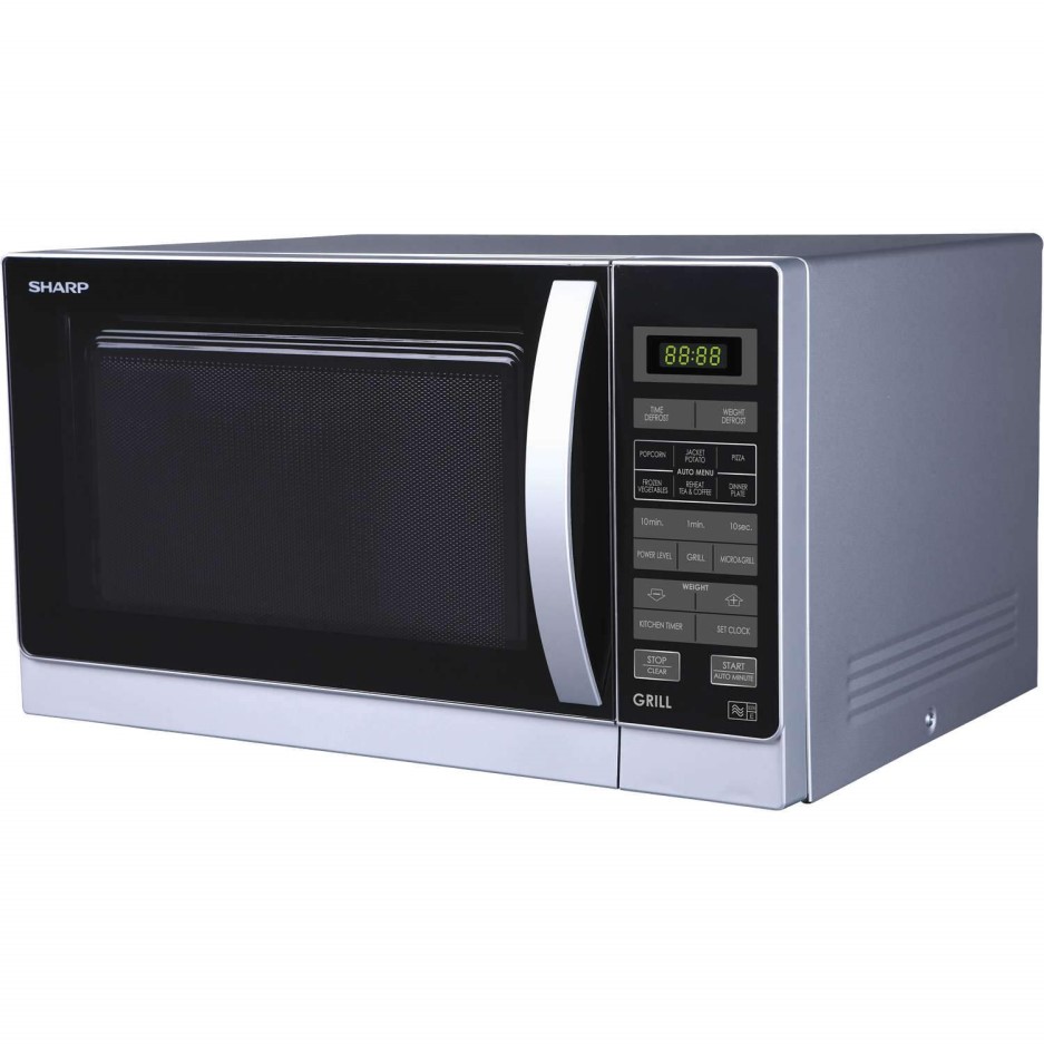Sharp R762SLM 25L 900W Freestanding Microwave Oven With Grill Silver