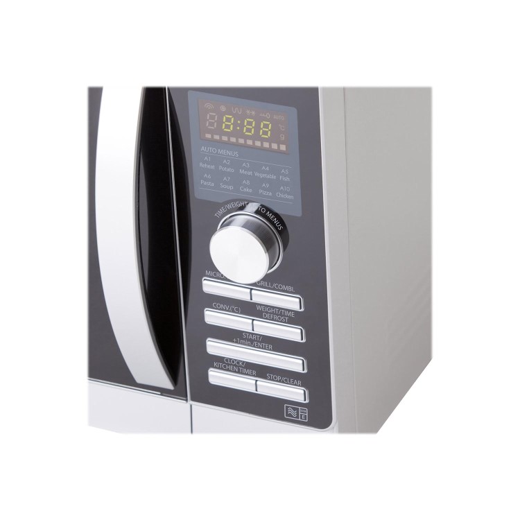 Sharp R843SLM 23L Digital Combination Microwave Oven with Grill - Silver & Black
