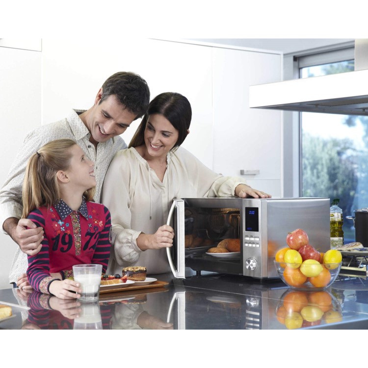 GRADE A1 - Sharp R982STM 42L 900W Freestanding Combination Microwave in Stainless Steel