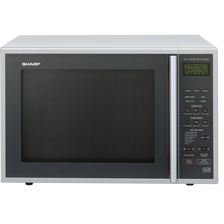 GRADE A1 - Sharp R959SLMAA 40L 900W Freestanding Touch Control Combi Microwave in Silver