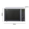 Sharp R959SLMAA 40L Digital Combination Microwave Oven - Silver &amp; Black