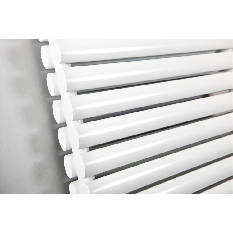 Idro White Modern Horizontal Radiator - 633 x 1180 x 78mm