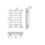 GRADE A1 - Black Nickel Bathroom Towel Radiator - 800 x 500mm