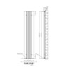 Vertical Anthracite Tall Flat Radiator - 1800 x 385mm