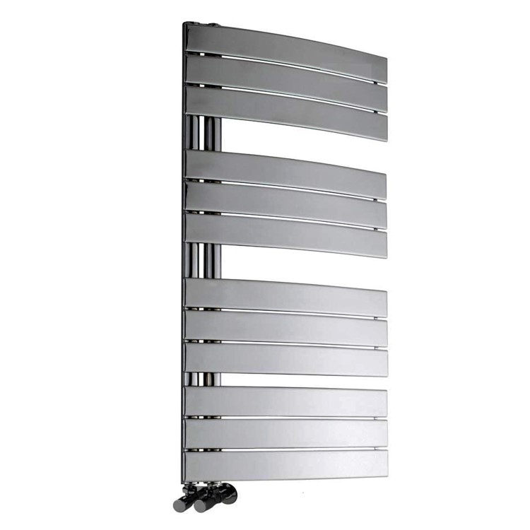 Chrome Vertical Bathroom Towel Flat Radiator - 1080 x 550mm