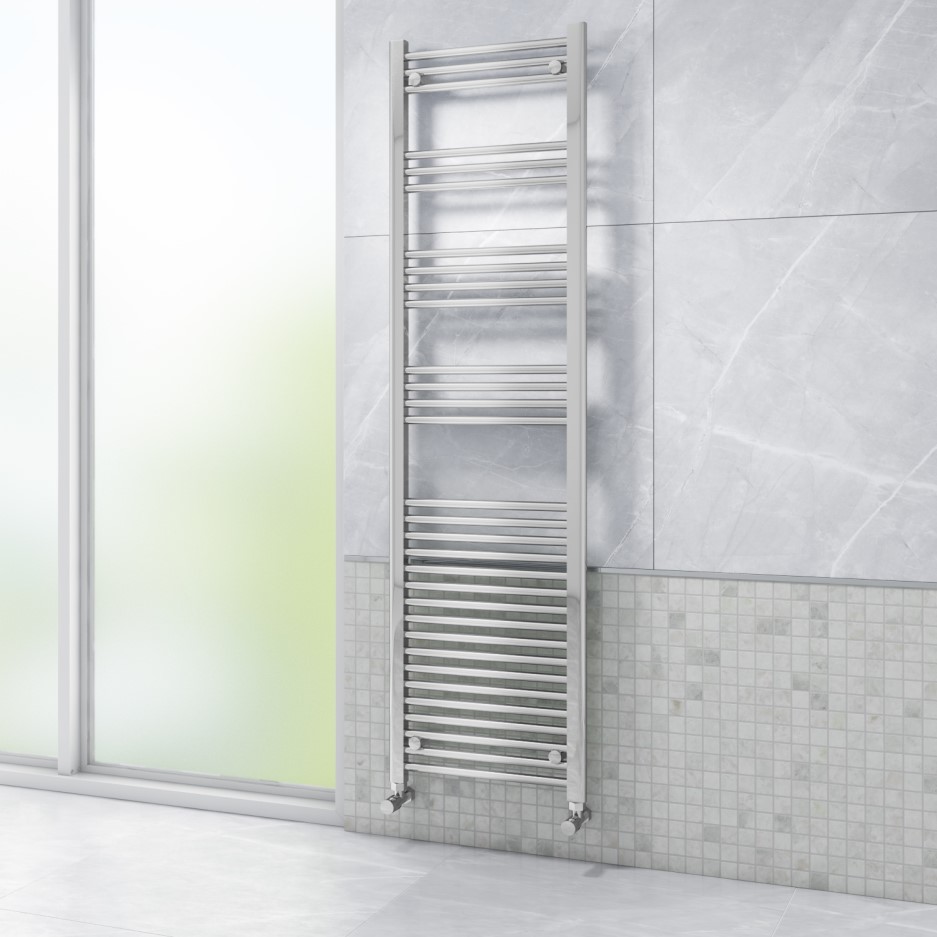 Chrome Straight Vertical Bathroom Towel Radiator 1800 x 500mm RAD404